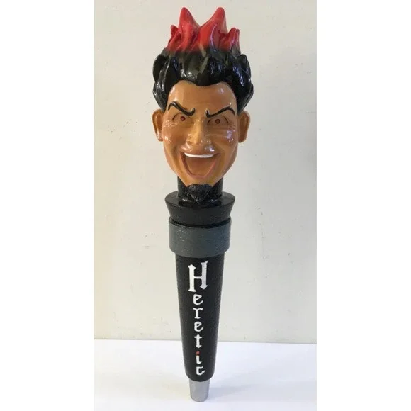 Heretic Beer Bar Breweriana Heretic Evil Twin Tap Handle Rare 12" Two Sided Head - Picture 4 of 12